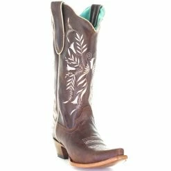 Wholesale 😍 Corral 👩 Women's Brown Embroidery Western 🥾 Boots - Snip Toe 😉