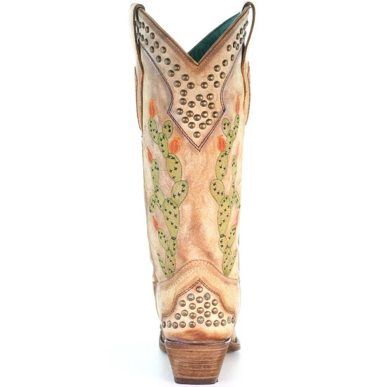 Cheap ๐ Corral ๐ฉ Women's Saddle Cactus Embroidery Western ๐ฅพ Boots - Snip Toe Tan โ๏ธ - Image 4