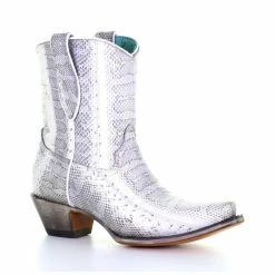 Flash Sale 🧨 Corral 👩 Women's Exotic Snake Skin Western Booties - Snip Toe Natural 🛒