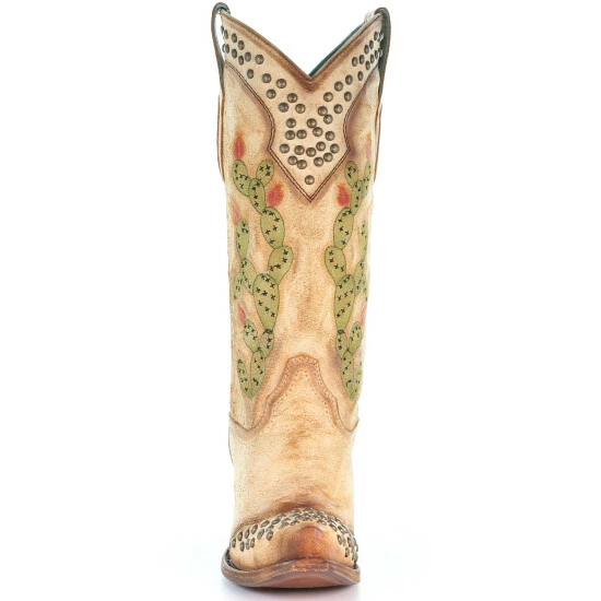 Cheap ๐ Corral ๐ฉ Women's Saddle Cactus Embroidery Western ๐ฅพ Boots - Snip Toe Tan โ๏ธ - Image 5