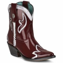 Budget 😀 Corral 👩 Women's Burgundy Embroidery Western Booties - Pointed Toe 🎁