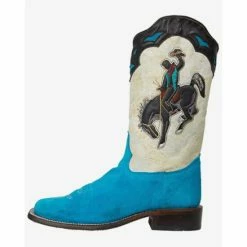Top 10 🎉 Corral 👩 Women's White Inlay & Embroidery Western 🥾 Boots - Square Toe Blue/white 🎁