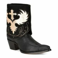 Best deal 👍 Corral 👩 Women's Wing & Cross Convertible Western Booties - Pointed Toe Black ✨