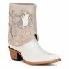 Coupon 🤩 Corral 👩 Women's Lamb Wing & Cross Convertible Western Booties - Pointed Toe White 🥰