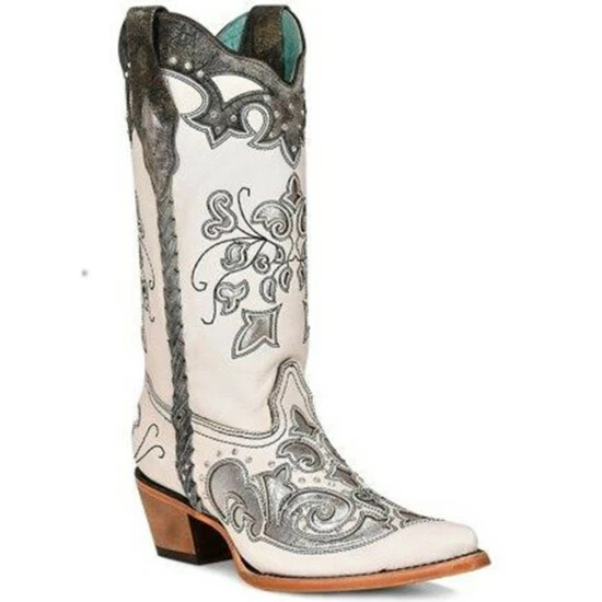 Wholesale 🤩 Corral 👩 Women's LD Western 🥾 Boots - Pointed Toe White 💯