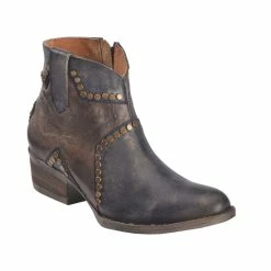 New π Circle G π© Women's Studded Star Inlay Booties - Round Toe Blue π